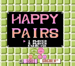 Happy Pairs (Homebrew) — Title screen